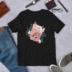 90s Japanese Kawaii Peach Milk Juice Aesthetic Short-Sleeve Unisex T-Shirt