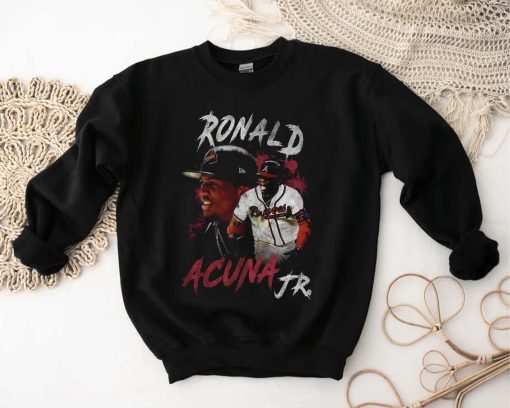 90s Ronald Acuna Jr Player Atlanta Braves Basketball Shirt