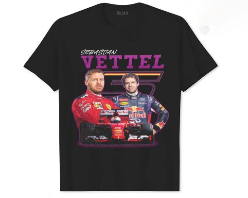 90s Style Nascar Racing Formula 1 F1 Sebastian Vettel Shirt