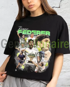 90’s Vintage Art Roger Federer Tennis Unisex T-Shirt