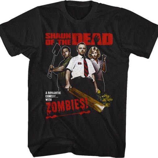 A Romantic Comedy With Zombies Shaun Of The Dead 80s 90s Horror Unisex T-Shirt