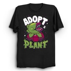 Adopt A Plant Creepy Cute Cartoon Kawaii Cartoon Venus Flytrap Creepy Musical Horror Halloween Plan Unisex T-Shirt