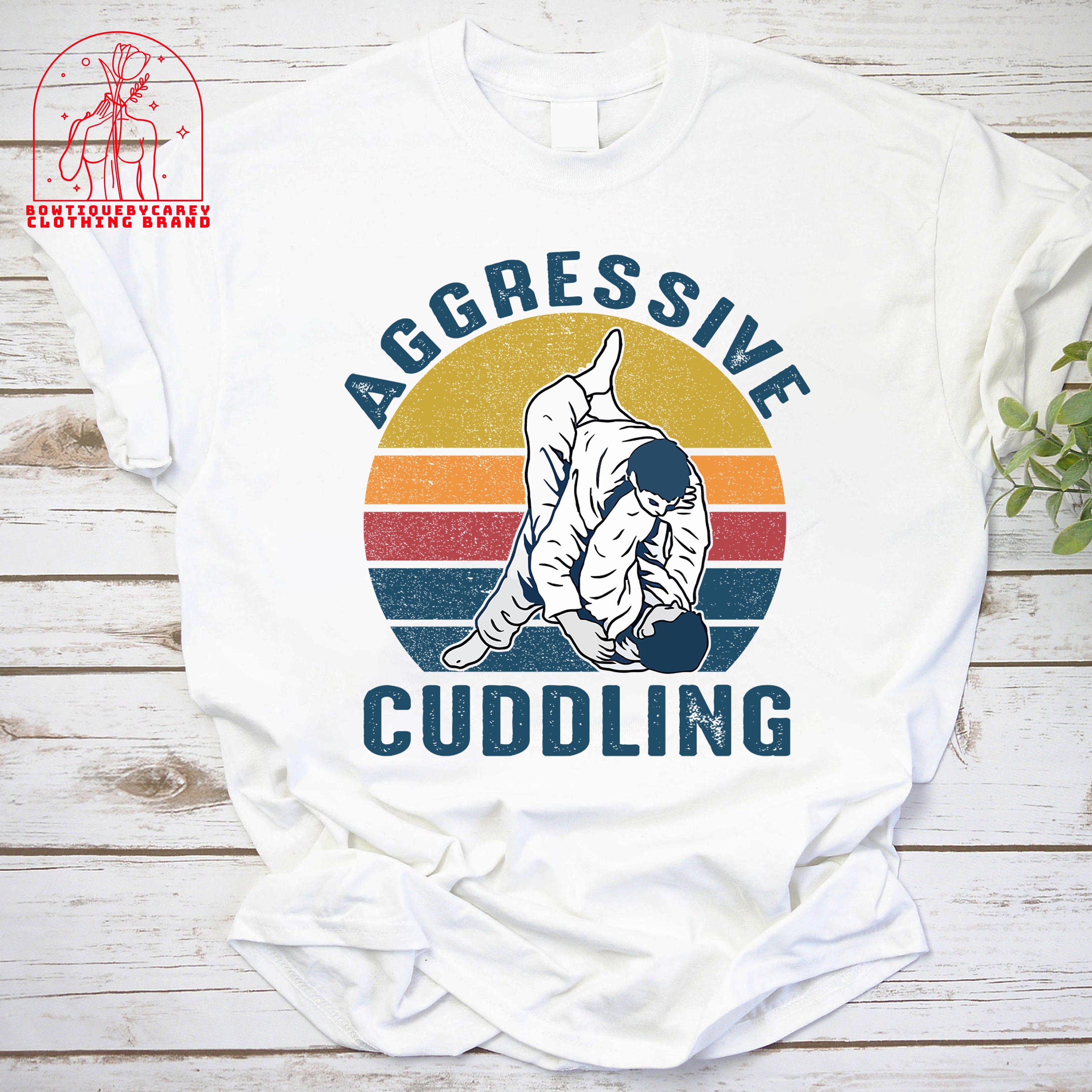 Aggressive Cuddling Jiu Jitsu Brazilian Lovers Unisex T-Shirt