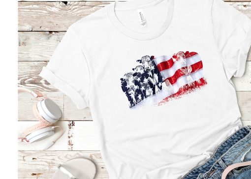 American Flag Cow 4th Of July Independence Day Unisex T-Shirt