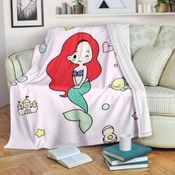 Ariel Mermaid Fleece Blanket Throw Blanket Gift