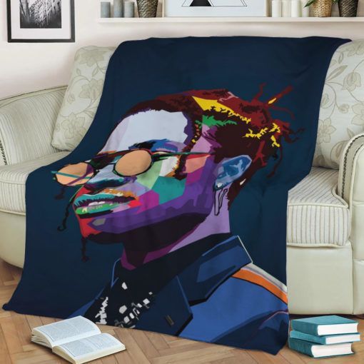Asap Rocky Wpap Pop Art Best Seller Fleece Blanket Throw Blanket Gift