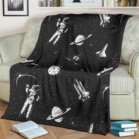 Astronaut Planet Space Best Seller Fleece Blanket Throw Blanket Gift