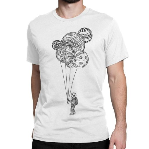 Astronaut with Planets Balloons T-Shirt