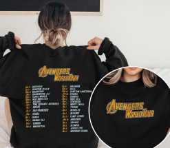 Avengers Tour Marvel All Team Spiderman Iron Man Hulk Mcu T-Shirt