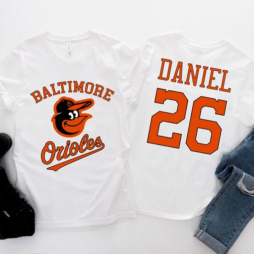 Baltimore Orioles Mlb Orioles Sports Front Back Customized Text Number Unisex T-Shirt