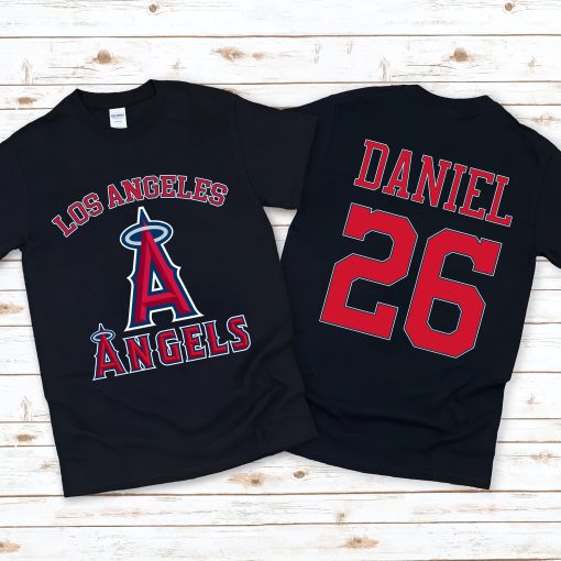 Baseball Mlb 2022 Customized Text Number Los Angeles Angels Unisex T-Shirt