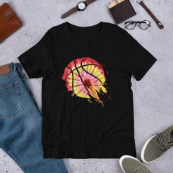 Basketball Tie Dye Rainbow Cool Hippie T-Shirt