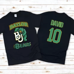 Baylor Bears Football American Football Sports T Front Back Customized Text Number Unisex T-Shirt