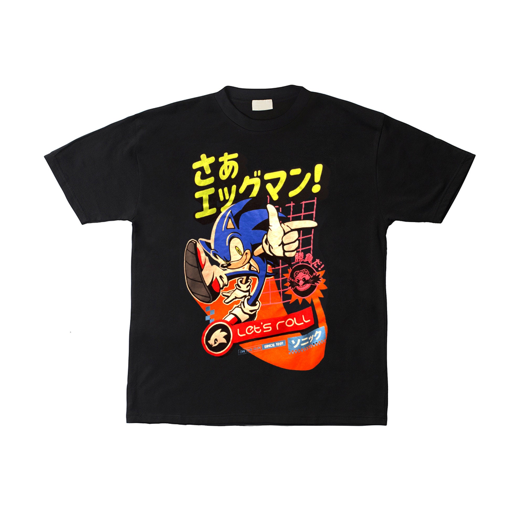 Bioworld Sonic The Hedgehog With Kanji Unisex T-Shirt – Teepital ...