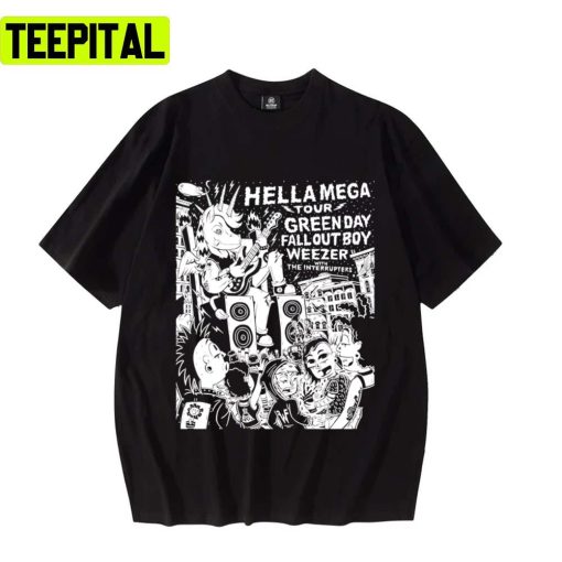 Black And White Hella 2021 2022 Limited Edition The Mega Tour Hella Event Unisex T-Shirt