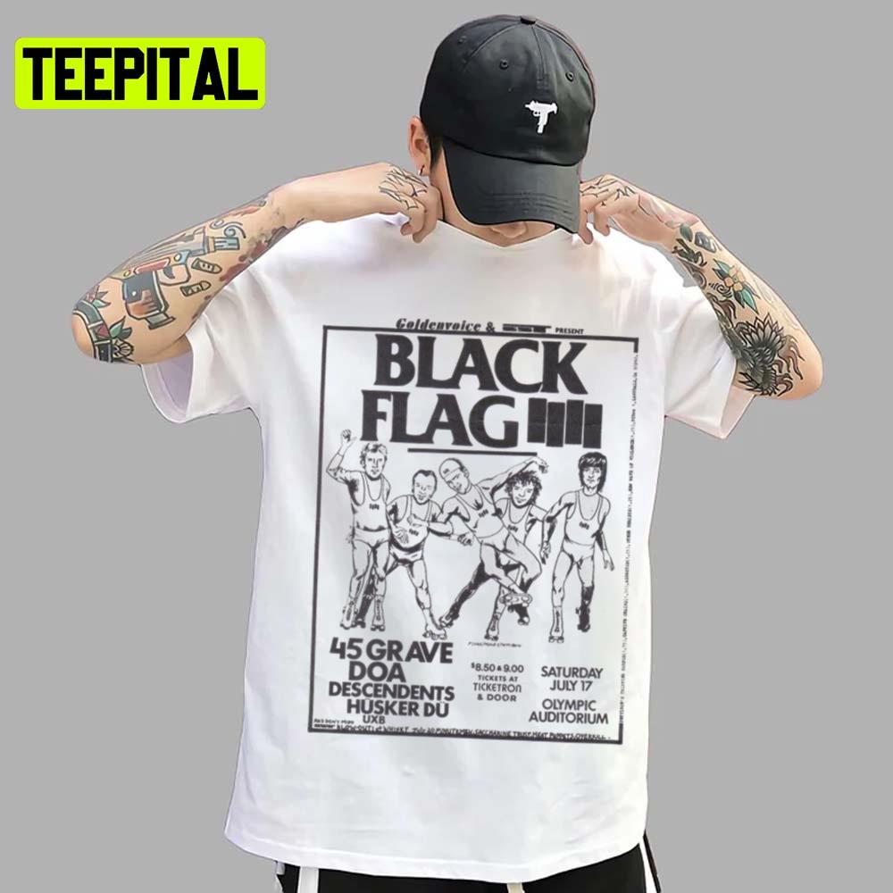 Black Flag Concert Husker Du Unisex T-Shirt – Teepital – Everyday