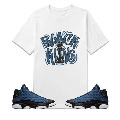 Black King Match Jordan 13 Retro Brave Blue Unisex T-Shirt