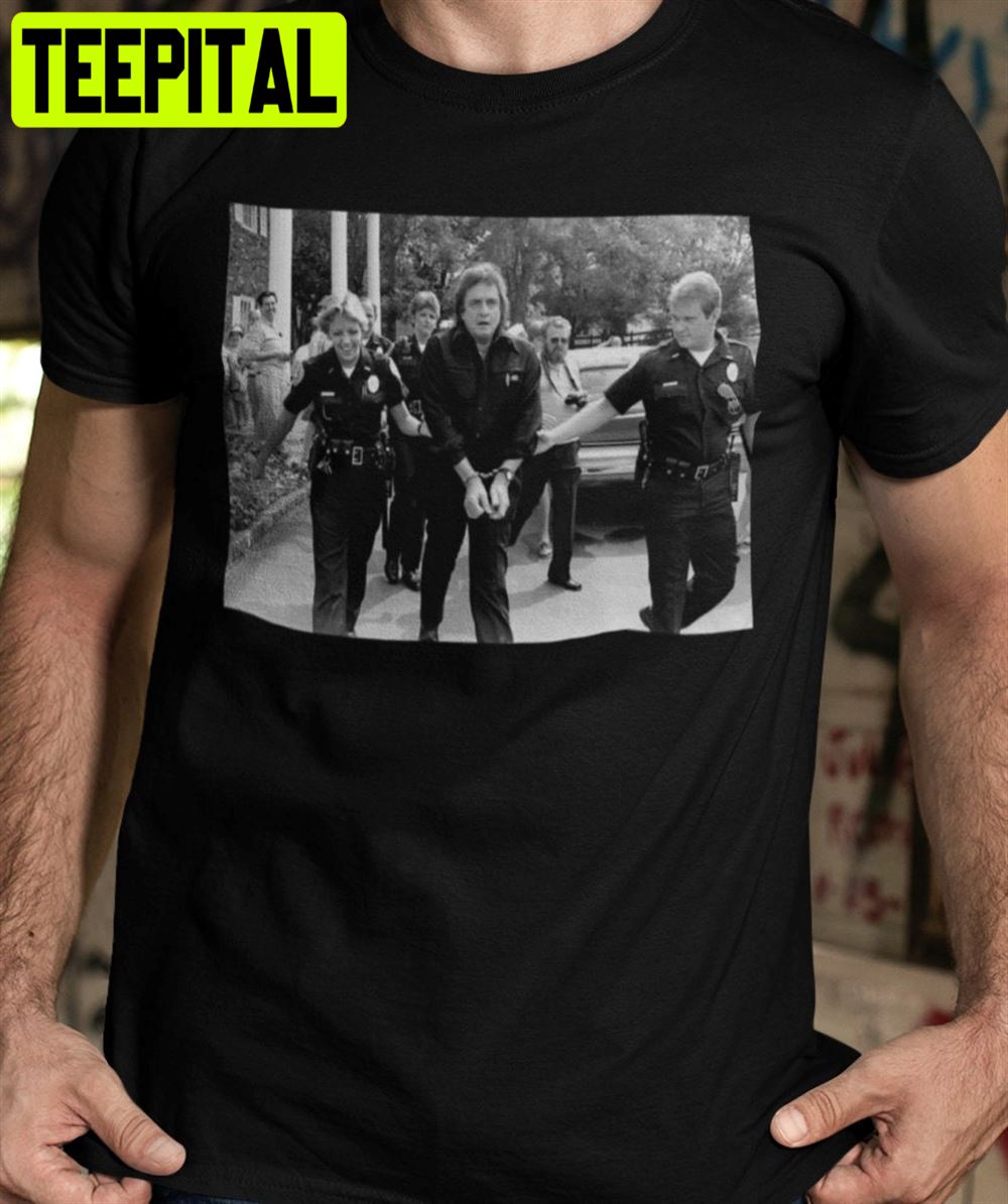 Black White Art Johnny Cash Unisex T-Shirt