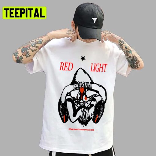 Bladee Drain Gang Red Light Character Logo Colored Design Unsex T-Shirt