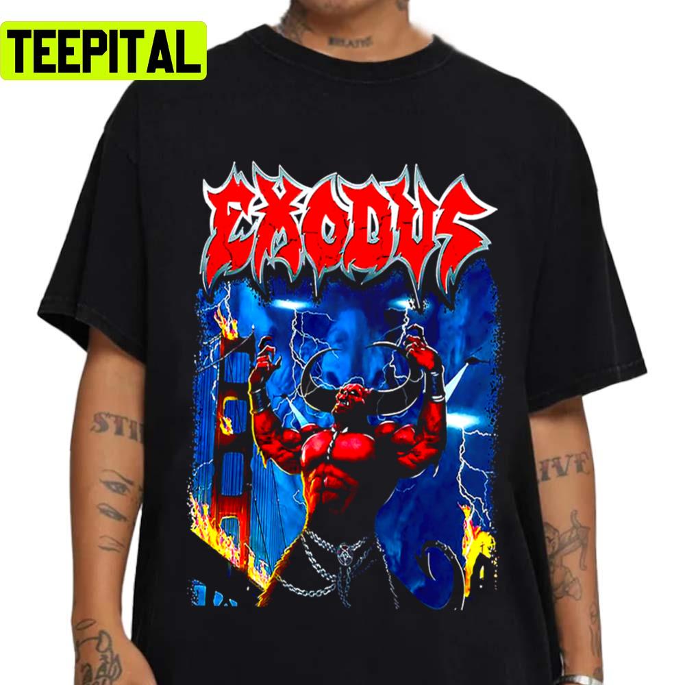 Blue Design Exodus Rock Band Unisex T-Shirt