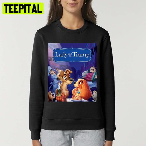 Blue Design Lady And The Tramp Unisex T-Shirt