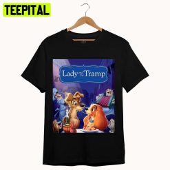 Blue Design Lady And The Tramp Unisex T-Shirt