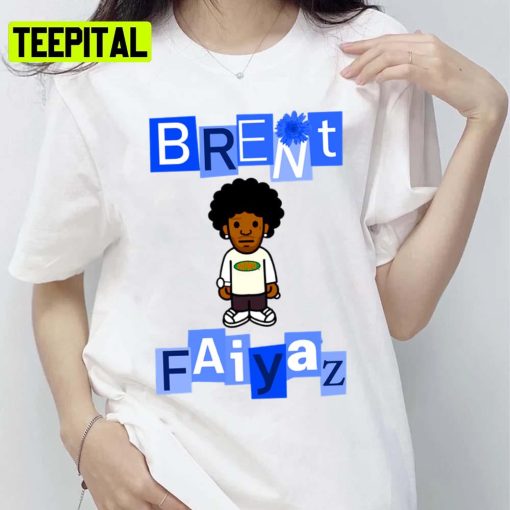 Blue Text And Chibi Art Brent Faiyaz Unisex T-Shirt