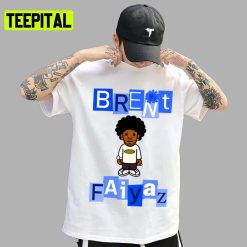 Blue Text And Chibi Art Brent Faiyaz Unisex T-Shirt