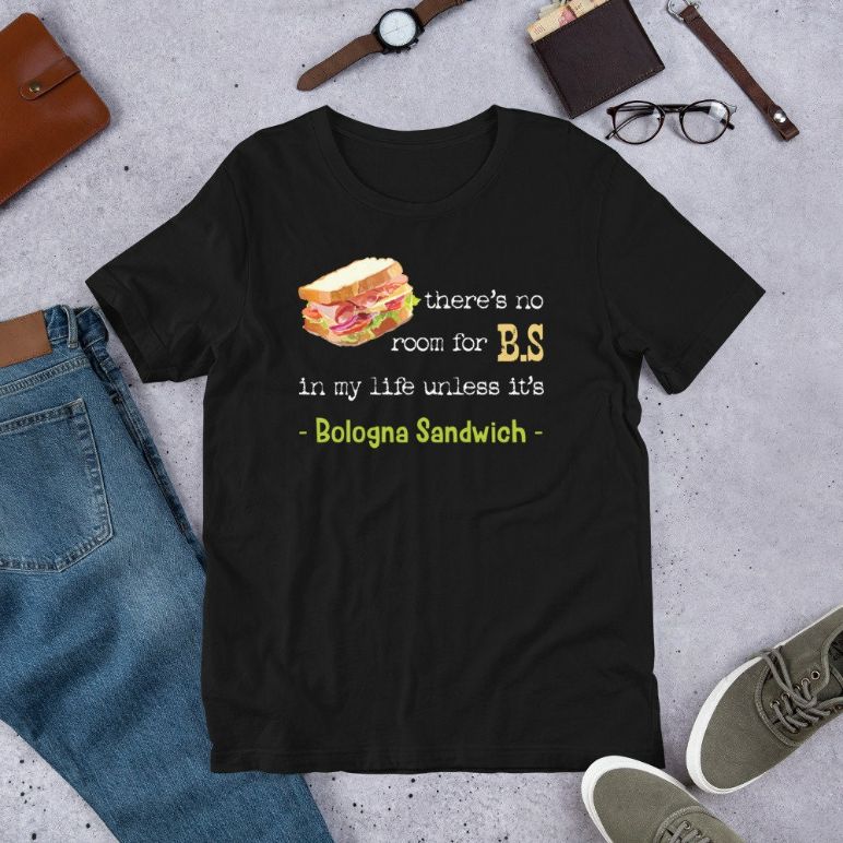 Bologna Sandwich Baloney Sausage Fried Jumbo Day Lovers Gift Short-Sleeve Unisex T-Shirt