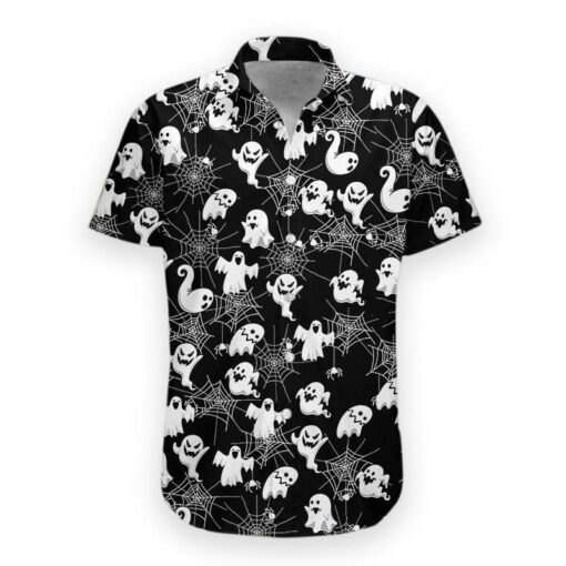 Boo 3d All Over Print Summer Button Design For Halloween Hawaii Shirt