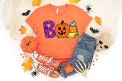 Boo Doodle Letters Halloween Party Unisex T-Shirt