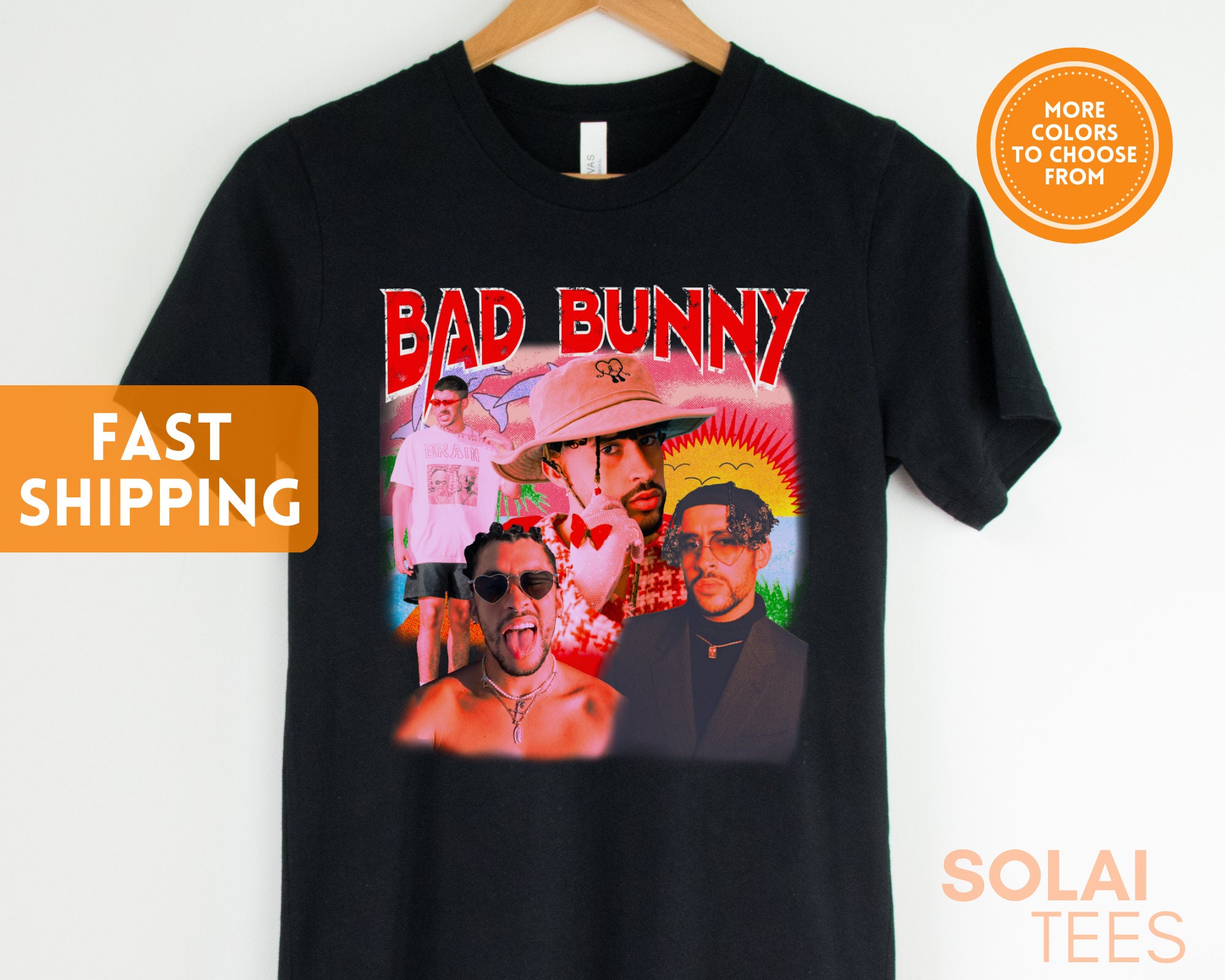 Bad Bunny Red Baseball Jersey - T-shirts Low Price