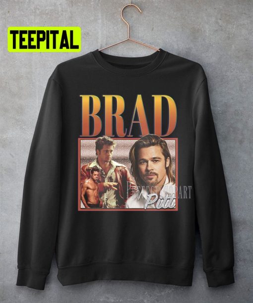 Brad Pitt Retro Vintage Art Unisex Sweatshirt