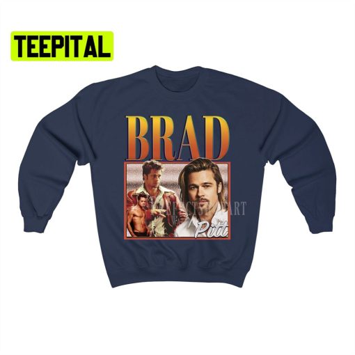 Brad Pitt Retro Vintage Art Unisex Sweatshirt