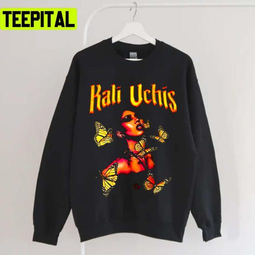 Butterflies Dark Design Retro Kali Uchis Unsex T-Shirt