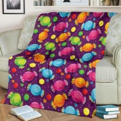 Candy Colorful Lollipop Best Seller Fleece Blanket Throw Blanket Gift 1