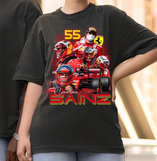 Carlos Sain Ferrari 55 Racer Car Fan Nascar Racing Formula 1 F1 Shirt