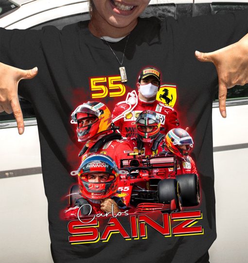 Carlos Sain Ferrari 55 Racer Car Fan Nascar Racing Formula 1 F1 Shirt