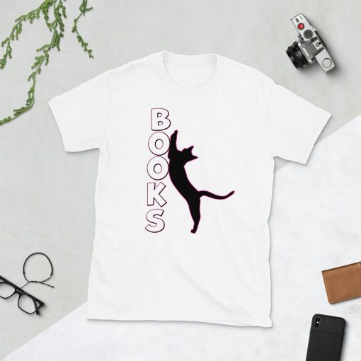 Cat and Books Unisex T-Shirt