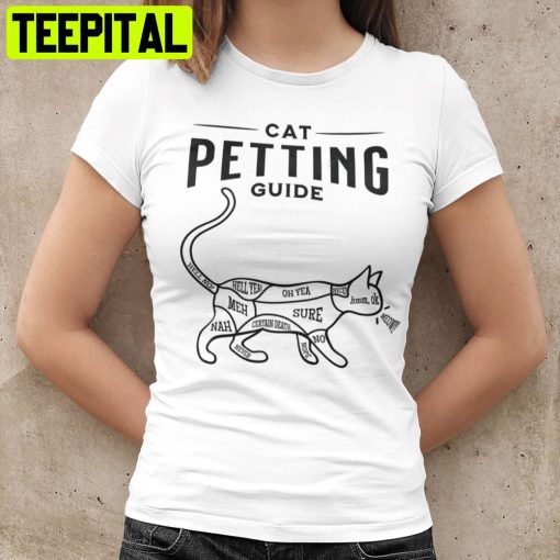 Cat Petting Guide Funny Cat Unisex T-Shirt