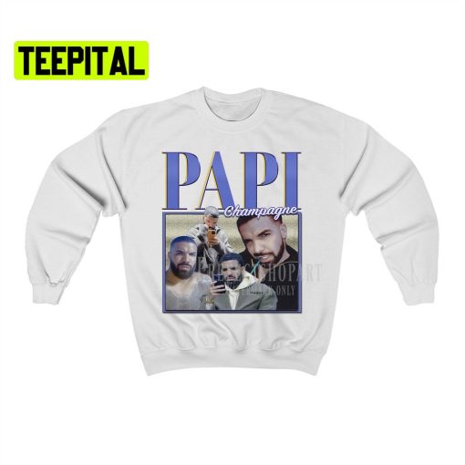 Champagne Papi Retro Vintage Art Unisex Sweatshirt