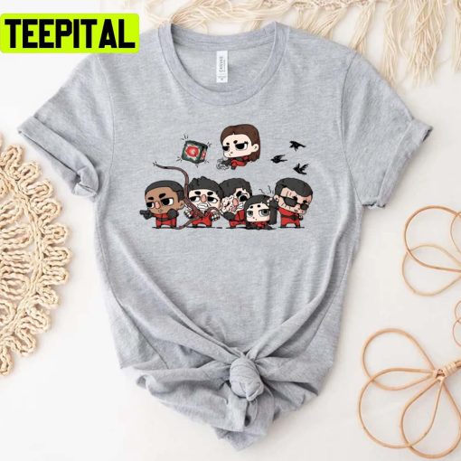 Chibi Members In Umbrella Academy Sparrow Academy Unisex T-Shirt