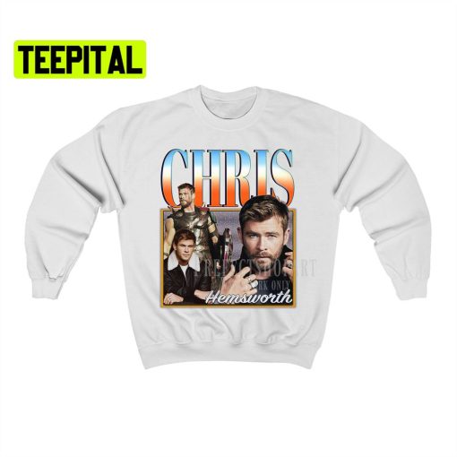 Chris Hemsworth Retro Vintage Art Unisex Sweatshirt