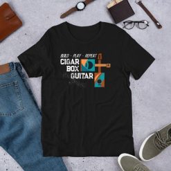 Cigar Box Guitar Guitarist Bassist Funny Music Lover Short-Sleeve Unisex T-Shirt