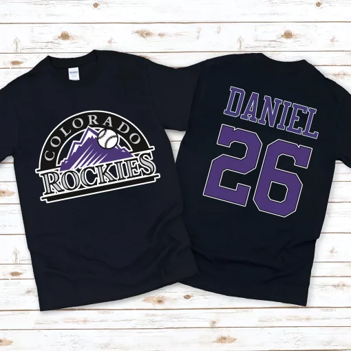 Colorado Rockies Cricut Colorado Customized Text Number Baseball Mlb 2022 Unisex T-Shirt