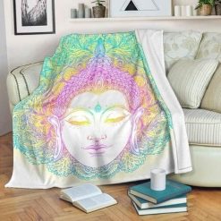 Colorful Buddha Mandala Bestseller Fleece Blanket Throw Blanket Gift