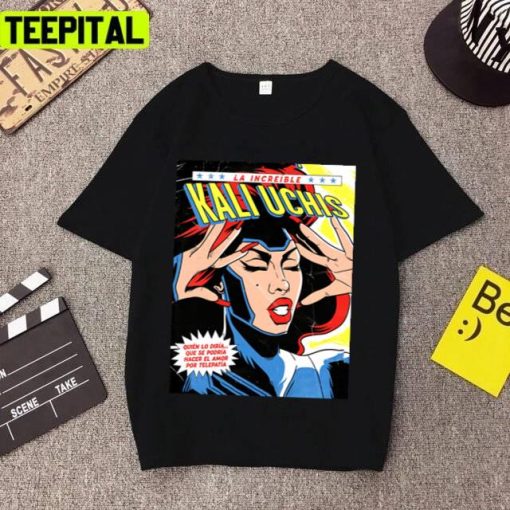 Comic Design Super Hero Kali Uchis Unsex T-Shirt