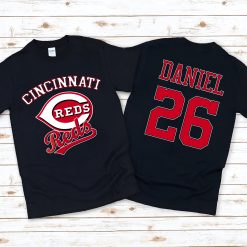 Customized Text Number Cincinnati Reds Baseball Mlb 2022 Sports Unisex T-Shirt