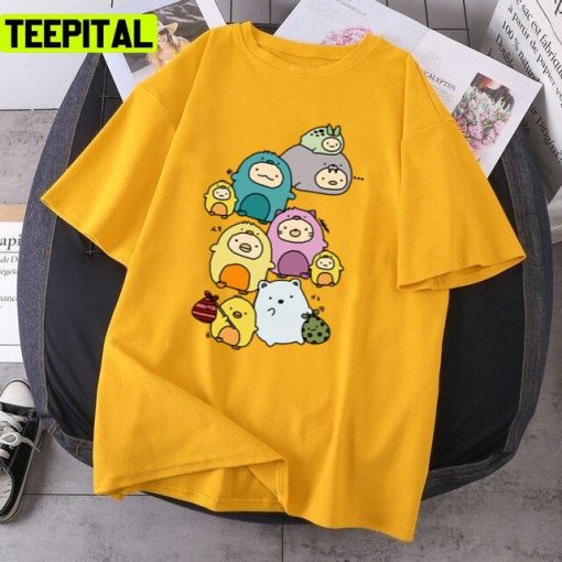 Cute Animals In Molang Cartoon Unisex T-Shirt