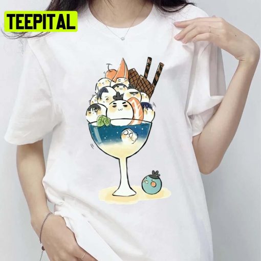 Cute Birds Icecream Relaxed Fit Scissor Seven Unisex T-Shirt